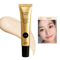 YZS Foundation Waterproof Full Coverage, Tahan Lama, Ringan dan Flawless Ivory