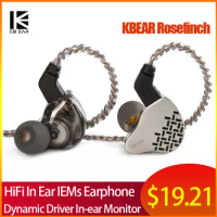 KBEAR Rosefinch HIFI Earphone 4 core OFC Wire Dynamic Driver In-ear Monitor IEMs Headphones Mic 3.5mm Plug KBEAR Wired Earphone