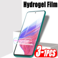 1-3PCS Full Cover Hydrogel Film For Samsung Galaxy A53 A52 A52s A51 5G UW 4G A 53 52s 52 Safety Protection Screen Protector 600D