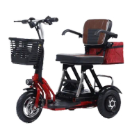 dual double motor cheap elderly enclosed foldable mobility electric tricycles three wheel scooters 3 wheel bike for disabled