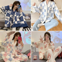 BBI Piyama wanita dewasa motif karakter animasi lucu set baju tidur perempuan lengan celana panjang 