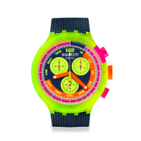 【SWATCH】BIG BOLD系列手錶 NEON TO THE MAX 男錶 女錶 瑞士錶 錶(47mm)