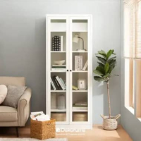 Dekoruma LUGA Rak Buku Besi 2 Pintu Kaca / Rak Buku 2 Pintu Kaca / Shelf Buku Besi - Putih