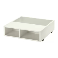 FREDVANG 床底儲物/床邊桌, 白色, 59x56 公分