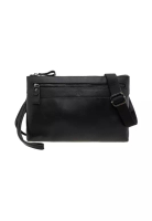 Jack Studio Jack Studio Top Grain Leather Slim Black Men’s Clutch Sling Crossbody Bag - BAI 40199 A