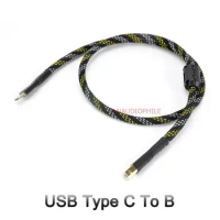 HiFi USB Type C To B Data Audio Cable Proferssional Made High Quality For DAC Amplifier Mobile Laptop PC