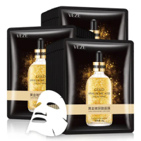 24k Gold Hyaluronic Acid Face Mask Moisturizing Face Sheet Mask Brightening Oil Control Skin Care Mask Women Skincare Product