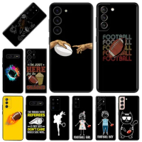 Rugby Tennis Soft Phone Cases For Samsung Galaxy S23 Plus S22 Ultra S21 S20 FE S10 5G Note 20 10 Lite 9 Black Matte Cover