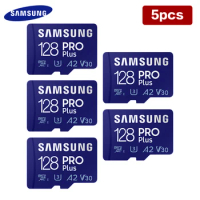 5pcs/lot Samsung PRO Plus Memory Card V30 128GB 256GB Read Speed up to 160MB/s Class 10 A2 UHS-I Micro SD Card For 4K Video