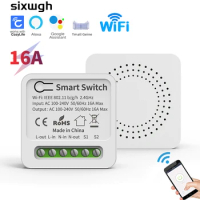 SIXWGH MiNi WiFi Smart Switch Cozylife App Remote Control Timer Home Improvement 2 way Relay Work with Google Home Aleax