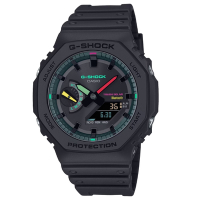 CASIO卡西歐 G-SHOCK 藍牙 太陽能電力 電競時尚 搶眼螢光 八角形錶殼 GA-B2100MF-1A_45.4mm