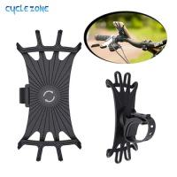 360 Rotatable Bicycle Phone Holder Silicone Motorcycle Stand Bracket GPS Support Universal Bicycle Mobile for 4.0-6.0 Inch Phone