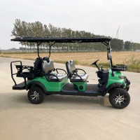2023 New Cost-effective 4+2 Seater Sightseeing Bus Club Car Electric Golf Off-Road Vehicle Hunting Car with CE DOT