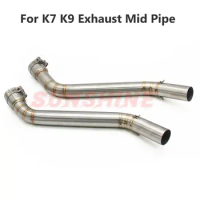 Motocross Exhaust Slip on Mid Pipe Systems Connect Link For Suzuki GSXR1000 GSXR 1000 K7 K9 Stainless Steel