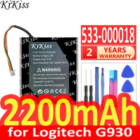 2200mAh KiKiss Powerful Battery 533-000018 for Logitech g930 Gaming Headset G930 F540 MX Revolution