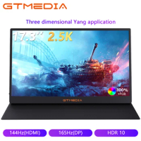 GTMEDIA GAME MATE 173 17.3inch 2.5K 144HZ Portable Monitor 2560 * 1440 100% sRGB Laptop Game Display Switch PS4/5 Xbox