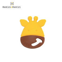【加拿大 Marcus &amp; Marcus】動物樂園感官啟發固齒玩具 - 長頸鹿 (黃)