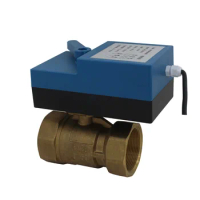 Electric Motorized Brass Ball Valve AC 220V Two Way Three Way 3-Wire Two Control Actuator L type DN15 DN20 DN25 DN32 DN40 DN50