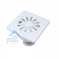 Saringan got Alinco Mangkok Plastik PUTIH-floor drain filter buangan air kamar mandi PVC tebal  drai