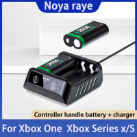 Controller Battery for Xbox One + USB Battery Charger Rechargeable Xbox Battery For Xbox Series X/S/Xbox One S/X 2x2650mAh