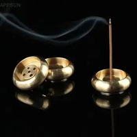 1Pcs 5 Holes Mini Brass Incense Burner Sticks Censer Stand Holder Home Decor