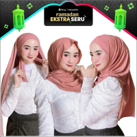 Pashmina Klewer Pamela Bahan Jersey Inner Bando Ikat Design belakang Ovale spandeks wardah syal pasm