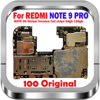 Motherboard for Xiaomi Redmi Note 9 Pro, Note9s Original Unlocked Mainboard, 64GB 128GB Global ROM
