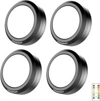 HOLKPOILOT Puck Lights With Remote Control Under Cabinet Lighting Battery Operated Under Counter Cab