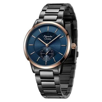 Alexandre Christie AC 8546 LS Jam Tangan Wanita Sapphire Crystal Blue Dial Grey Stainless Steel Stra