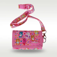 Australia Smiggle Original Children's Wallet Girls Messenger Bag Pink Bear Kawaii Card Holder 5 Inches