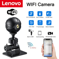 Lenovo Mini Home Camera Indoor Security Wireless Small Outdoor WiFi Pet Cameras Upgraded 1080P Tiny Nanny Night Vision Camera