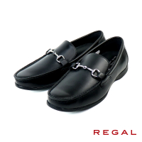 【REGAL】時尚質感馬銜扣樂福鞋 黑色(JZ02-BL)