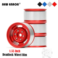 1.55" Beadlock Wheels Hub RC Rim 12mm Hex Alloy 4Pc for RC Car 1/10 MN98 Axial SCX10 D90 TF2 Tamiya CC01 LC70 LC80 RC4WD JIMNY