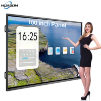 65 inch 4k interactive flat panel smart boards all in one pc dual system interactive whiteboard for education/conference