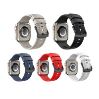 【OMG】Apple watch Series 9 魚骨輪胎紋 矽膠運動錶帶(45/41mm)