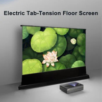 120 Inch Motorized Floor Rising ALR Projection Screen Ambient Light Rejecting for UST Ultra Short Throw Laser Projector
