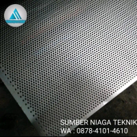 Plat besi lubang tebal 2mm x 1220mm x 2440mm diameter lubang 2mm