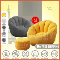 (new) Round Pedal Flower Bean Bag 4.5kg | Durable, Water-Repellent & Breathable Fabric | Kusyen Bola