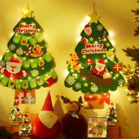 diy felt christmas tree prakarya pohon natal gantung bahan felt