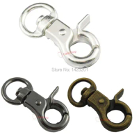 50 pcs 1/4" 6.35mm Metal TRIGGER SNAPS SWIVEL CLIPS HARDWARE 3 color choice F43