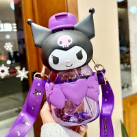 Ly nước không gian Sanrio Kuromi 2024 Mẫu mới Cao cấp Ly ống hút cho bé gái Quà sinh nhật cho bé gái