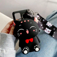Cartoon Animal Coin Wallet Bag Case For Oneplus Nord CE 3 Lite 2T Nord 3 One Plus Nord N10 N20 SE N300 Phone Cover With Lanyard