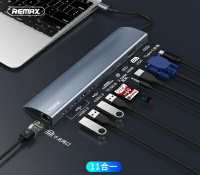 大賀屋 十一合一 多功能 蘋果筆電 集線盒 筆電 擴展盒 type-c 轉HDMI 高清 集線器 C00010110
