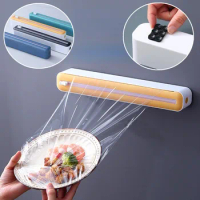 Food Cling Film Dispenser Plastic Wrap Dispenser Cutter Aluminum Foil Slider Stretch Film Cutter Kitchen Accessories