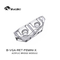 Bykski B-VGA-RET-FEMINI-X GPU Block Bridge Module for Graphics Card Water Block Bridge Replace Computer Cooling Adapter Acrylic