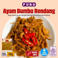 FUBU Ayam Suwir Bumbu Rendang - Satu Porsi Lauk Instan Frozen Food