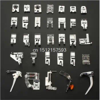 Lowest Price New Domestic Sewing Machine Presser Foot Feet Kit Set 32pcs Free Shipping For Brother Singer Janome