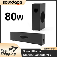 Soundage 80W TV Soundbar Wired&amp;Wireless Soundbar Bluetooth 5.0 Speaker Home Theater Sound System 3D Stereo Subwoofers Speaker
