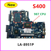 For lenovo Ideapad S400 Notebook motherboard with Pentium 987 CPU compatible for i3 i5 i7 CPU LA-8951P Motherboard