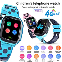 2024 Child Smart Watch Phone GPS Waterproof Kids Smartwatch SOS 4G Wifi Antil-lost SIM Location Tracker Smartwatch HD Video Call
